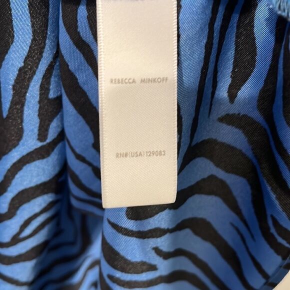 ⚡️Rebecca Minkoff Zebra Print Midi Satin Skirt Size 4 - Picture 7 of 10